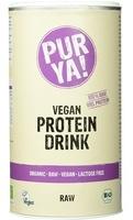 PUR YA! Purya Proteinpulver BIO Vegan Protein Drink, Raw, 54% roher Proteingehalt, Dose mit 550g
