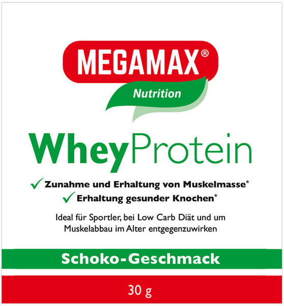 Megamax Wheyprotein Lactosefrei Schoko Pulver (30 g)