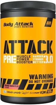 Body Attack - PRE ATTACK 3.0 Booster - 600g Geschmacksrichtung Orange-Maracuja