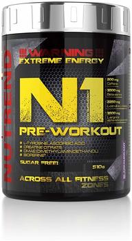 NUTREND N1 Pre-Workout, 510 g Dose, Blue Raspberry