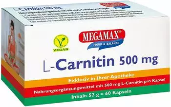 Megamax L-Carnitin 500 mg Kapseln (60 Stk.)