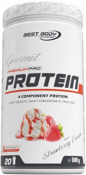 Best Body Gourmet Premium Pro Protein Strawberry Cream Pulver 500 g
