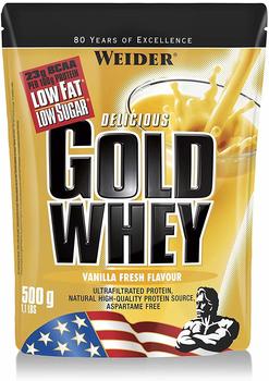 WEIDER Gold Whey Protein Vanille, Low Carb, Eiweißpulver für Fitness und Bodybuilding, 500g