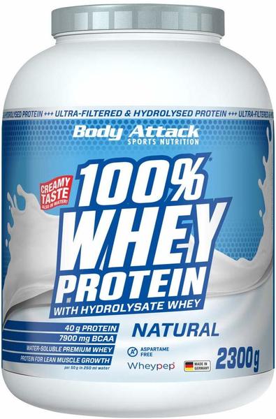 Body Attack 100% Whey Protein Natural Pulver 2300 g