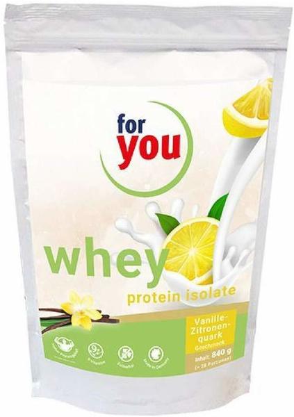 For You eHealth GmbH Whey Protein Isolate Vanille-Zitronenquark Pulver 840 g