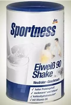 dm Sportness Eiwei&szlig; 90 Shake Neutraler Geschmack 300 g