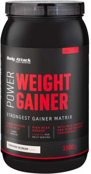 Body Attack Power Weight Gainer - 1,5 kg Dose - Body Attack Sports NutritionÂ® - Schoko