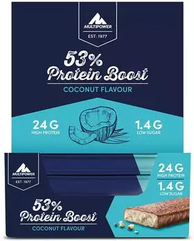 Multipower 53% Protein Boost Riegel 20x45g Kokos