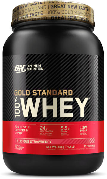 Optimum Nutrition 100% Whey Gold Standard 908g NEW LOOK Delicious Strawberry