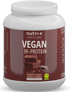 Nutri-Plus Vegan 3K Protein 1000g Chocolate-Brownie