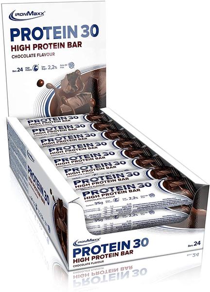 ironMaxx Protein 30 Bar, 24 x 35 g Proteinriegel, Schokolade