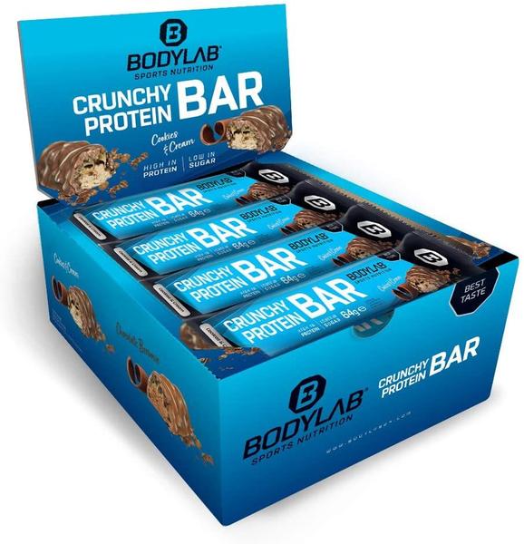 Bodylab24 Crunchy Protein Bar - 12x64g - Cookies & Cream