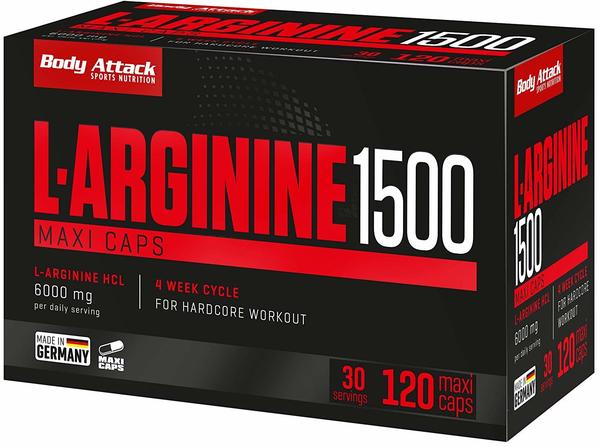 Body Attack L-Arginine 1500, 120 Maxi Cap