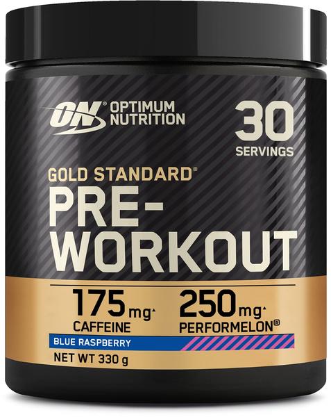 Optimum Nutrition Gold Standard Pre Workout, 330 g Dose, Blue Raspberry,