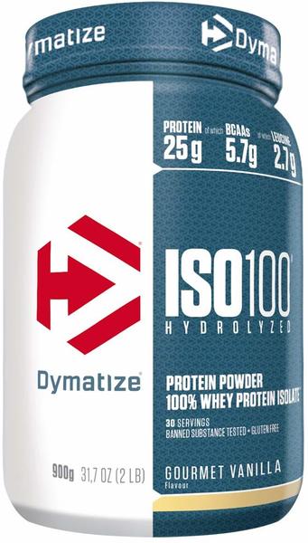 Dymatize Iso100 Hydrolyzed 100% Whey Protein Isolate 900g Gourmet Vanilla