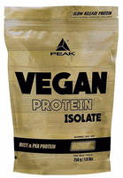 PEAK Vegan Protein Isolat - 750g Geschmack Cookies & Cream I 25 Portionen I Pulver I