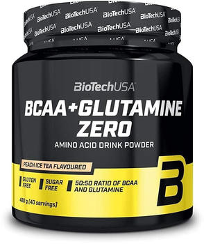 BioTech USA BCAA + Glutamine Zero, 480 g Zitrone