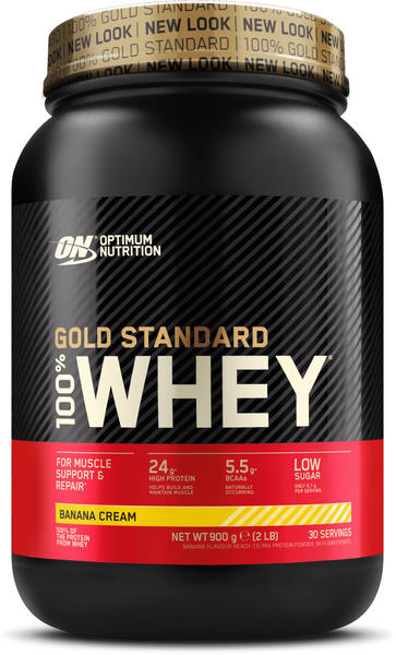 Optimum Nutrition 100% Whey Gold Standard 908g NEW LOOK Banane