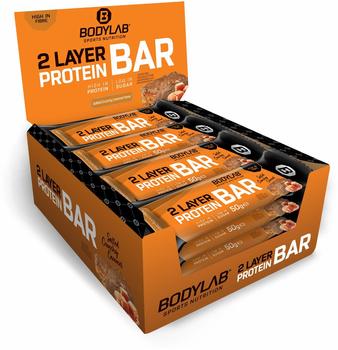 Bodylab24 Tasty Protein Bar (2 Layer) - 12x50g - Crunchy Salted Caramel & Peanut