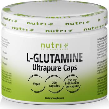 Nutri + nutri+ vegane L-Glutamin Ultrapure Kapseln, 200 Kapseln Dose