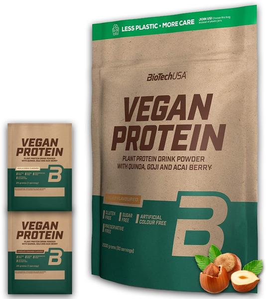 BIOTECH USA Vegan Protein, 500 g Beutel Haselnuss