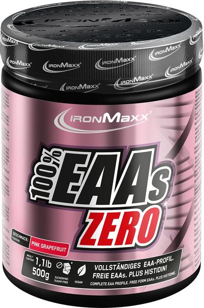 ironMaxx 100 % EAAs Zero, 500 g Dose, Pink Grapefruit,
