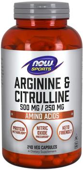 NOW Foods Arginine & Citrulline- 500/250 mg (240 Vegetarian Capsules) - Now Foods
