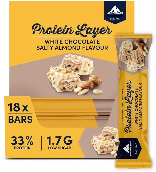 MultiPower Protein Layer - 18x50g - White Chocolate Salty Almond