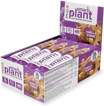 PHD Smart Bar Plant Proteinriegel, 12x64g Box, Vanilla Fudge