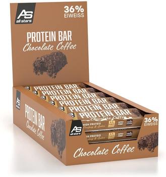 All Stars Protein Bar, 18 x 50 g Riegel, Chocolate-Coffee,
