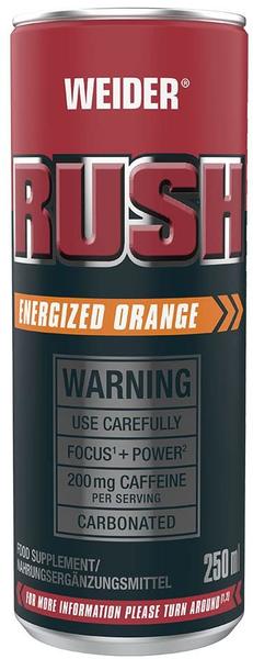 WEIDER Joe Weider Rush RTD, 24 x 250 ml Dosen (Pfandartikel), Orange