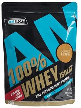 AMSport High Premium Whey Protein, 500 g Beutel, Cookies & Cream)