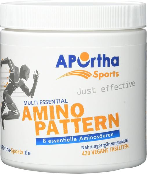 Aportha Sports Amino Pattern essentielle Aminosäuren - vegane Presslinge Protein & Shakes 468 g