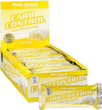 Body Attack Carb Control-Proteinriegel 15x100g Lemon Quark