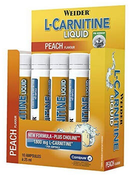Weider L-Carnitine Liquid 20 x 25 ml Pfirsich