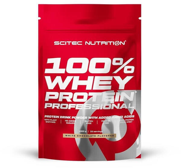 Scitec Nutrition 100% Whey Protein Professional Beutel 1000g weiße Schokolade