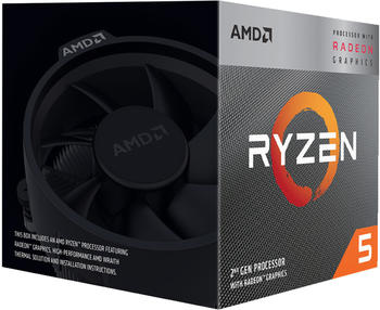AMD Ryzen 5 3400G Box (Sockel AM4, 12nm, YD3400C5FHBOX)