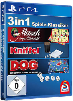 Schmidt Spiele 3 in1 Spiele Klassiker: Mensch ärgere dich nicht - Kniffel - DOG (PS4)