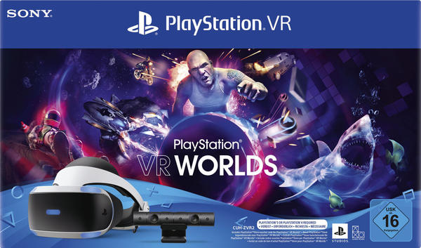 Sony PlayStation VR V2 + PlayStation Camera + PlayStation VR Worlds + PS5 Camera Adapter
