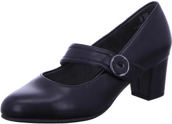Jana Shoes Pumps Riemen elegant kleiner Absatz Weite H Mehrweite schwarz