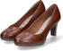 Tamaris Pumps Leder abgerundete Spitze Modell 'BASIC' cognac