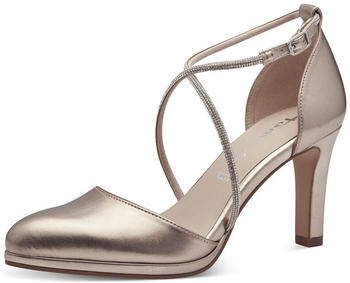 Tamaris Pumps Strass gekreuzte Riemen High Heel 1-22450-42 gold