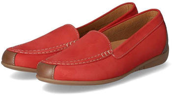 Gabor Damen Slipper rot Rauleder Lederdecksohle