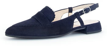 Gabor Slingpumps Blockabsatz und Fersenriemchen blau