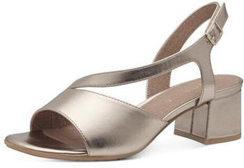Jana Shoes Sandalen Absatz verstellbarer Riemen vegan elfenbein champagner