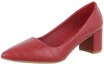 Ital Design Elegante Pumps 87117914 Blockabsatz klassisch rot