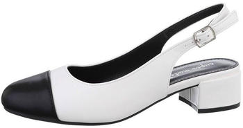 Ital Design Damen Slingpumps schwarz weiß