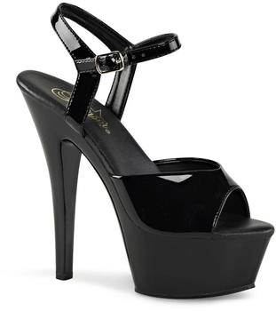 Pleaser KISS-209VL Plateausandaletten schwarz lack