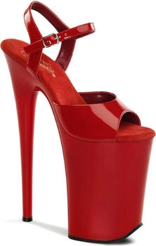 Pleaser Pleaser High-Heels Plateau Sandaletten rot Lack FLAMINGO-809