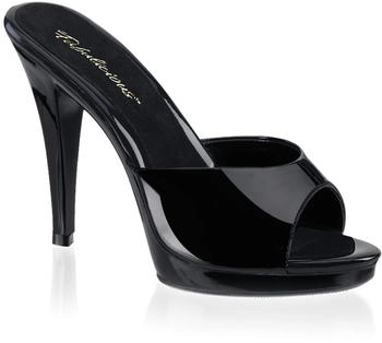 Fabulicious High-Heels Plateaupantoletten schwarz Lack FLAIR-401-2